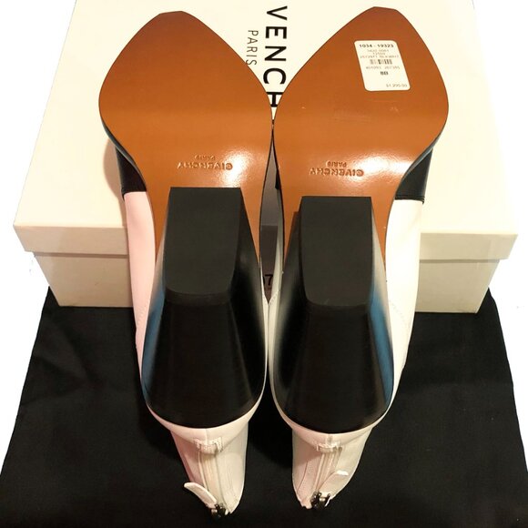 Brand New Givenchy Color Block Black and White Leather Cowboy Boots - Picture 11 of 14